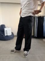 BAGGY FIT KIRÇILLI SIYAH PANTOLON
