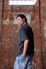 KARAKTER BASKI ANTRASIT TIŞÖRT - Görsel 3