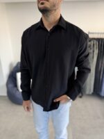 MODAL KUMAŞ SIYAH GÖMLEK