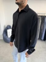 MODAL KUMAŞ SIYAH GÖMLEK - Görsel 2