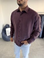 MODAL KUMAŞ BORDO GÖMLEK