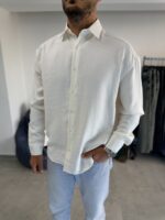 MODAL KUMAŞ EKRU GÖMLEK - Görsel 2