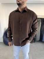 MODAL KUMAŞ KAHVERENGI GÖMLEK