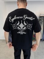 EXPLORERS GUILD NAKIŞLI SIYAH TIŞÖRT - Görsel 3