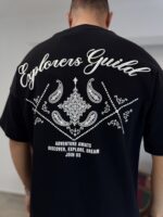 EXPLORERS GUILD NAKIŞLI SIYAH TIŞÖRT - Görsel 2