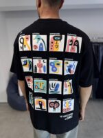 HUMAN BASKILI SIYAH TIŞÖRT - Görsel 2