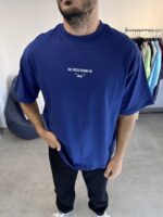 HUMAN BASKILI LACIVERT TIŞÖRT