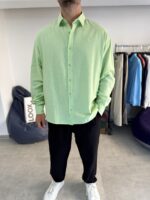 CAPRISH UZUN KOLLU YEŞIL GÖMLEK