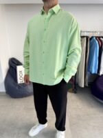 CAPRISH UZUN KOLLU YEŞIL GÖMLEK - Görsel 3