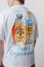 IÇKI NAKIŞLI BEYAZ TSHIRT - Görsel 3
