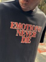 EMOTIONS NEVER DIE YIKAMALI SIYAH TSHIRT - Görsel 2