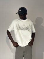 DIKEN YAZI BASKI BEYAZ TSHIRT