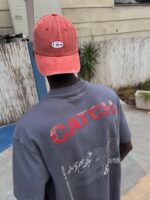 CATCH BASKI YIKAMALI GRI TSHIRT - Görsel 3