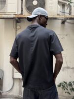 BALACLAVA BARKOD BASKI SIYAH TSHIRT - Görsel 3