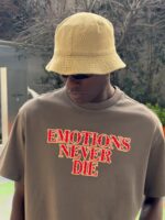 EMOTIONS NEVER DIE YIKAMALI GRI TSHIRT - Görsel 3
