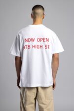 NOW OPEN KABARTMALI BEYAZ TSHIRT - Görsel 3