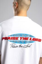 PRAISE THE LORD KABARTMA BASKI BEYAZ TSHIRT - Görsel 2
