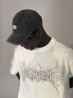 DIKEN YAZI BASKI BEYAZ TSHIRT - Görsel 2
