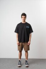 IÇKI NAKIŞLI SIYAH TSHIRT - Görsel 4