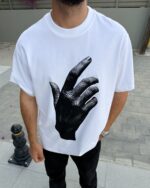 EL BASKI BEYAZ TSHIRT