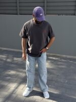 C NAKIŞLI ANTRASIT TSHIRT - Görsel 2
