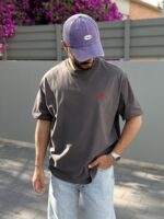 C NAKIŞLI ANTRASIT TSHIRT