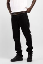 REGULAR FIT SIYAH KOT PANTOLON