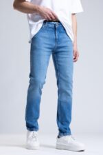 STRAIGHT FIT BUZ MAVİ KOT PANTOLON - Görsel 2