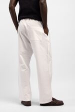 BAGGY FIT EKRU KETEN PANTOLON - Görsel 3