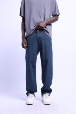 BAGGY FIT PETROL RENK KOT PANTOLON - Görsel 3
