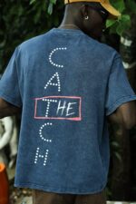 CATCH BASKI YIKAMALI MAVI TSHIRT