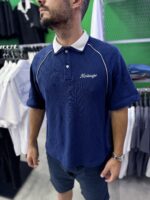 MONTENEGRO NAKIŞLI LACIVERT POLO YAKA TSHIRT